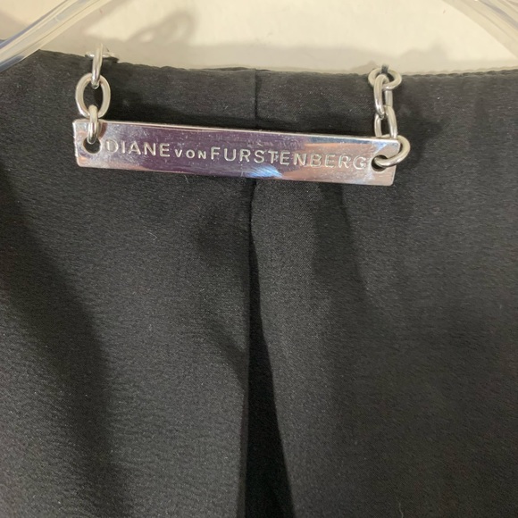 Diane Von Furstenberg belted coat/cap in black wool. Size S - Picture 3 of 9